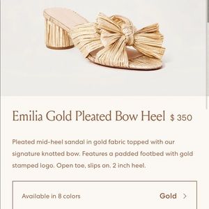 Loeffler Randall Emilia Gold Heels - Brand New In Box - Size 9.5 - Fits Size 9